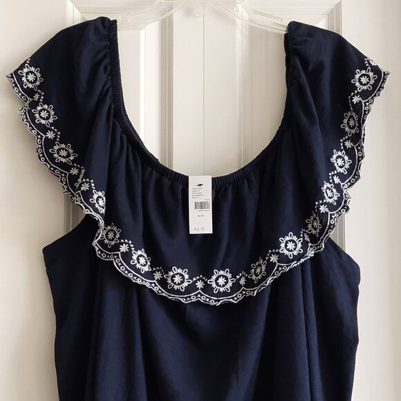 Lane Bryant Swing Ruffle Off the Shoulder Knit Top Women's Size 26/28 - Picture 3 of 14